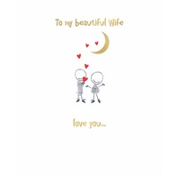 Card - Birthday Beautiful Wife Moon