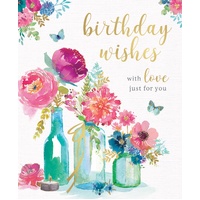 Card - Birthday Wishes Floral