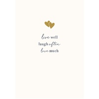 Card - Live Well, Laugh Often, Love Much