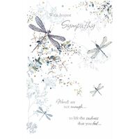 Card - With Deepest Sympathy Dragonflies