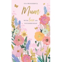 Card - Birthday Mum Flowers