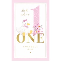 Card - 1st Birthday Gorgeous Girl