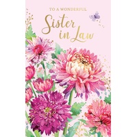 Card - Happy Birthday Sister in Law Flowers