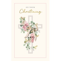 Card - On You Christening Cross