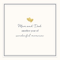Card - Mum and Dad Wonderful Memories