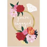 Card - Your Engaged Floral Ring
