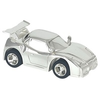 Money Bank Silver Finish Sports Car