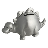 Money Bank Pewter Finish Dinosaur
