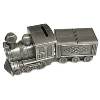 Train Money Box/Tooth Curl Pewter