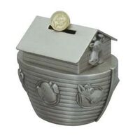 Money Bank Pewter Finish Noah's Ark