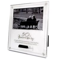 Photo Frame 50th Anniversary - White
