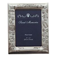 My Christening Day Pewter Photo Frame Embossed