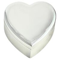 Elegant Heart Trinket Box Silver Plated