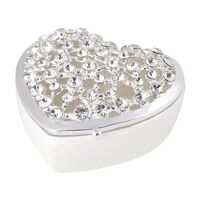 Love Heart Trinket Box w/ Crystal