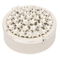 Trinket Epoxy Box w/Embossed Flowers