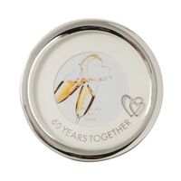 60 Years Together Gold Round Frame (holds 3 x 3 photo)