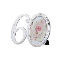 Number 60 Photo Frame with Diamantes