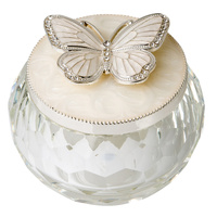 Epoxy & Glass Trinket Box w/ Butterfly