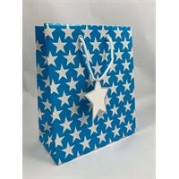 Gift Bag Medium - Blue Stars
