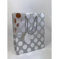 Gift Bag - Large Silver Dots