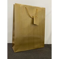 Gift Bag Jumbo - Gold Pinstripe