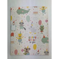 Wrapping Paper - Happy Birthday Animal Friends