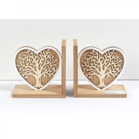 Tree of Life Wooden Bookends - 32cm