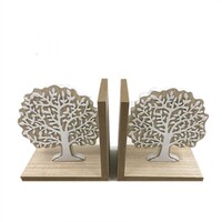 Tree of Life Wooden Bookends