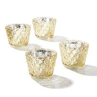 Votive Candleholder Diamond Gold -7cm x 6cm