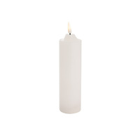 Wax LED Trueflame Flickering Pillar Candle White (5DX18cmH) Batteries NOT Included
