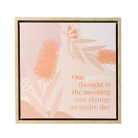 Fleur Positive Framed Canvas