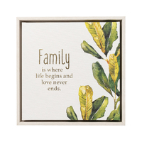 Greenhouse Family Framed Canvas 340x340mm