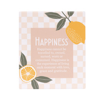 Tuscan Sun Happiness Verse Plaque