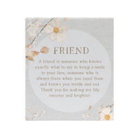 Rustic Meadow Friend Verse Plaque