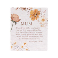 Rustic Meadow Mum Verse Plaque