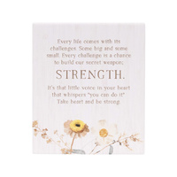 Rustic Meadow Strength Verse Plaque