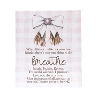 Saddle & Bloom Breathe Verse Plaque