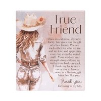 Saddle & Bloom True Friend Verse Plaque