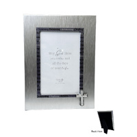 Christening Photo Frame with Four Symbols