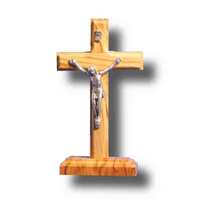 Crucifix Standing Olive Wood - 110 x 55mm