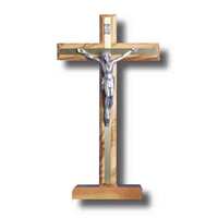 Standing Crucifix Olive Wood - 270 x 150mm