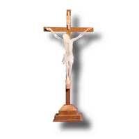 Standing Plastic Crucifix - Luminious Figure - 100 x 45mm