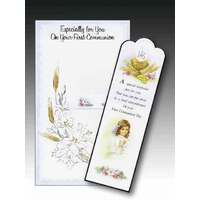 Communion Card Girl With Bookmark