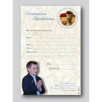 Communion Invitation- Boy 20 Sheets/Envelopes