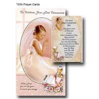 Communion Card Girl With Laminated Card