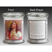 Glass Candle LED - Sacred Heart of Jesus