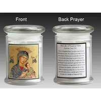 Glass Candle  LED - Our Lady of Perpetual Help
