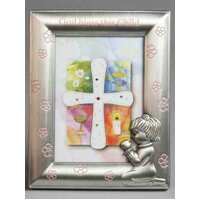 Photo Frame Pewter Girl - Pink