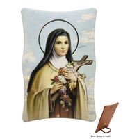 Plastic Plaque- St Therese (110x70mm)
