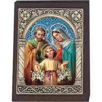 Wood Plaque - Holy Family (65x50mm)